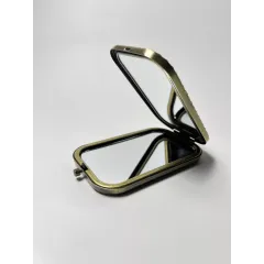 Зеркальце косметическое складное, Павлин , прямоугол., металл