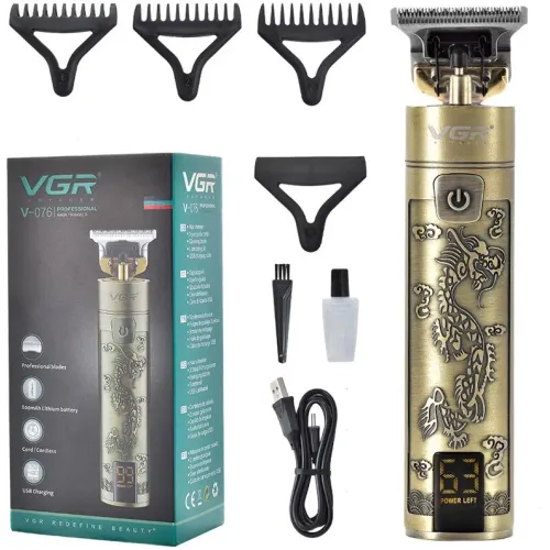 Машинка для стрижки (триммер) VGR V-076 золотистый (дракон)