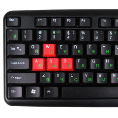 Клавиатура NAKATOMI KN-02U черный-красный