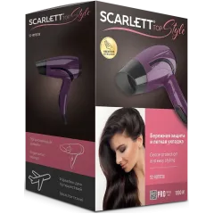 Фен SCARLETT SC-HD70T28 фиолетовый/черный