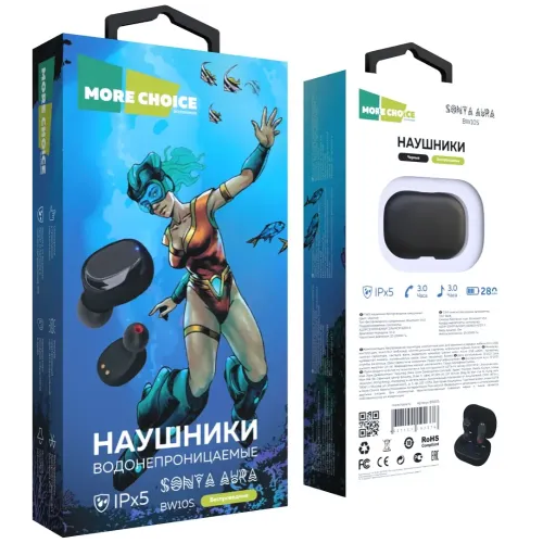 Гарнитура Bluetooth More choice BW10S Black