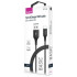 Кабель USB 2.0 A вилка - Type C 1.2 м Olmio 3А Basic текстильный черный