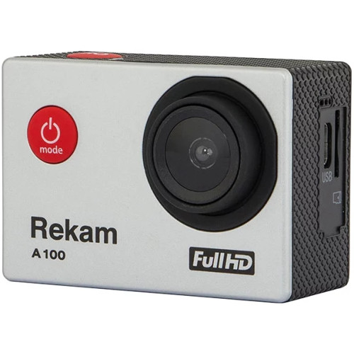 Экшн-камера Rekam A100 1xCMOS 12Mpix серебристый (*8)