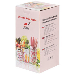 Подставка для ножей СПЕКТР, Y4-2757, пластик, цилиндр, черный глянец (335580)