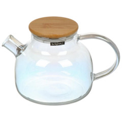 Чайник заварочный, 1000 мл, стекло Bonjart, с ситечком, бамбук (110-113)(499671)