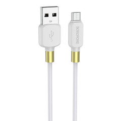 Кабель USB 2.0 A вилка - microUSB 1 м Borofone BX59 (White)