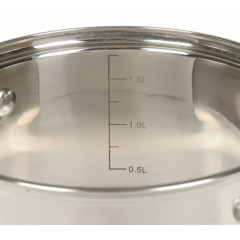 Кастрюля Daniks Веллингтон, нерж., индукция, 2 л. (GS-01415-16CA)(397628)