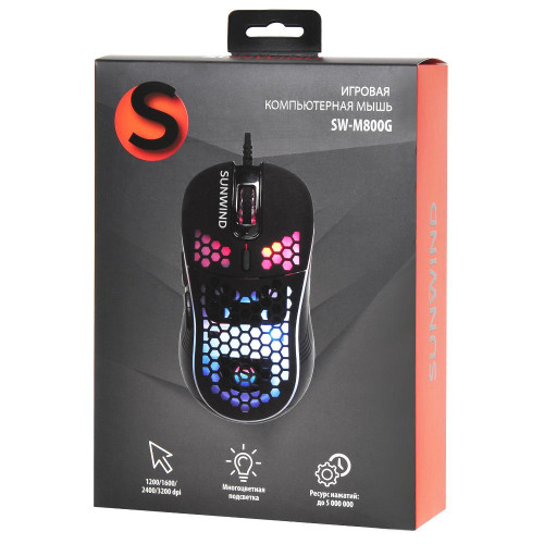 Мышь SunWind SW-M800G черный