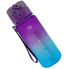 Бутылка для воды спортивная COSMO, голубо-фиолетовая, 500 мл.