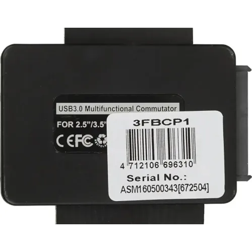 Док станция для HDD AgeStar 3FBCP1 IDE SATA IDE пластик черный 2.5