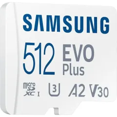 Карта micro-SD 512 GB SAMSUNG EVO PLUS Class10 UHS-I U3 (MB-MC512KA/EU)