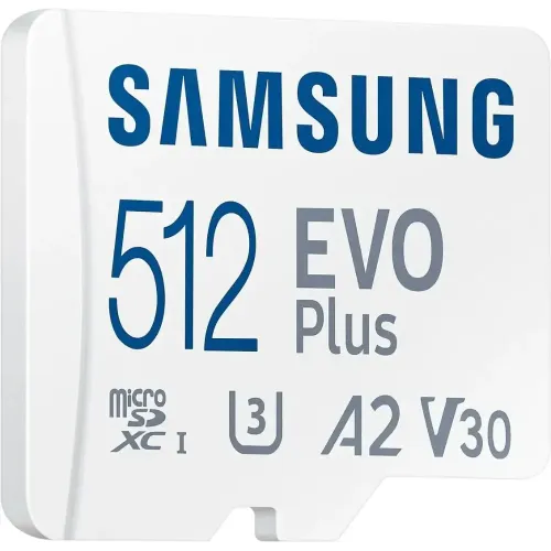 Карта micro-SD 512 GB SAMSUNG EVO PLUS Class10 UHS-I U3 (MB-MC512KA/EU)