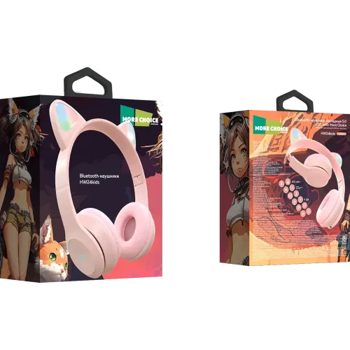 Гарнитура Bluetooth More choice HW24kids розовый