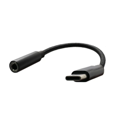 Кабель Type-C - AUX Jack 3.5mm Vixion VX-13c 0.1m PRO темно-серый