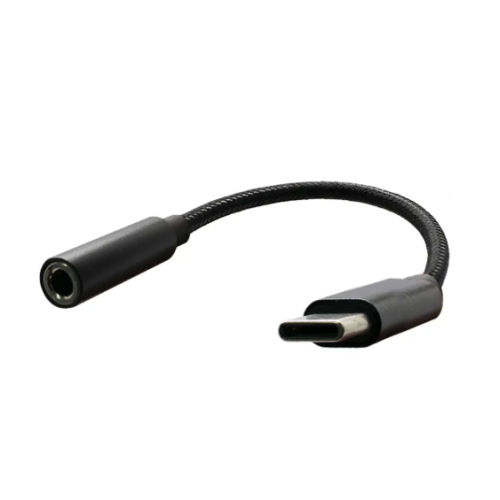Кабель Type-C - AUX Jack 3.5mm Vixion VX-13c 0.1m PRO темно-серый