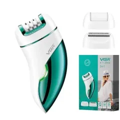 Эпилятор VGR V-731, 3 в1, белый/зеленый (953069170)
