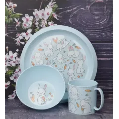 Набор столовый детский NN, пластик, светло-голубой, 3 пр.(221152014/02)(449254)