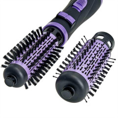 Фен-расческа DELTA LUX DL-0443R черный/фиолетовый