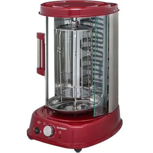 Электрошашлычница Oursson VR1522B/DC, 21 л, бордовая