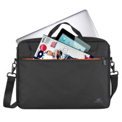 Сумка ноутбука 15.6" Riva 8033 черный/оранжевый