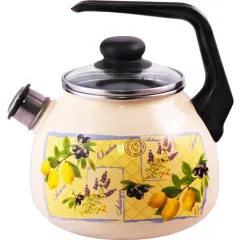 Чайник со свистком APPETITE Citrus, эмаль, индукция, 3 л. (4с209я)