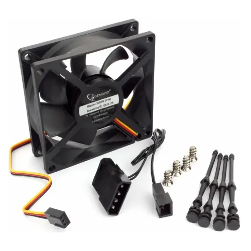 Кулер корпус 80x80x25 Gembird S8025H-3P4M 3 pin/4pin Molex