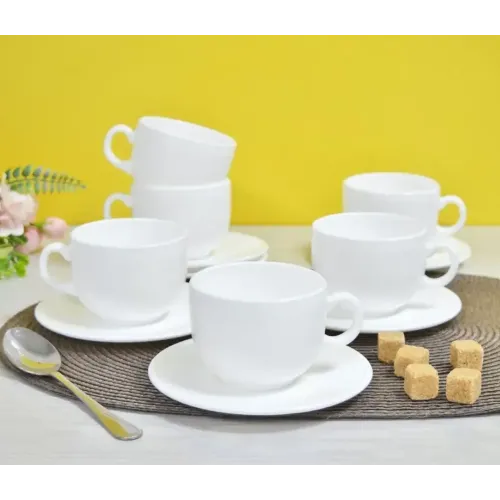 Набор чайный, 210 мл., керамика, LAVENIR, CB210-12 WHITE, 12 пр.