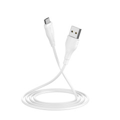 Кабель USB 2.0 A вилка - microUSB 2 м Borofone BX18 (White) R122958