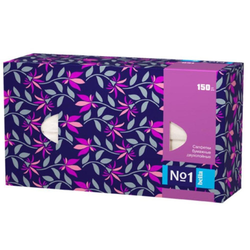 Салфетки бумажные Микс, 150 шт, 2 слоя, в ассортименте, BE-042-U150-028