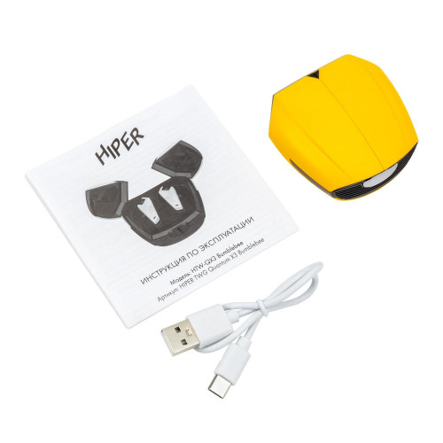 Гарнитура Bluetooth HIPER Quantum X3 Bumblebee (HTW-QX3)