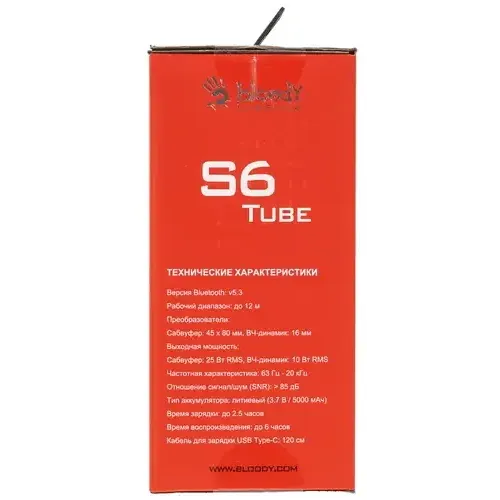 Акустика портативная A4Tech Bloody S6 Tube черный
