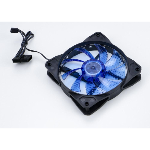 Кулер корпус 120x120x25 Digma DFAN-LED-BLUE 3-pin 4-pin (Molex)23dB 115gr LED Ret