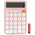Калькулятор Deli EM124PINK розовый 12-разр.