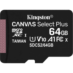 Карта micro-SD 64 GB Kingston SDCS2/64GbSP Canvas Select Plus Class10 w/о adapter