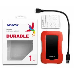 HDD USB 1Tb A-Data USB3.1 Цвет красный AHD330-1TU31-CRD