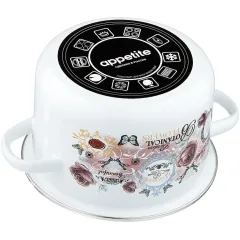 Кастрюля APPETITE Roses, эмаль, 2,0л (1RD161М)
