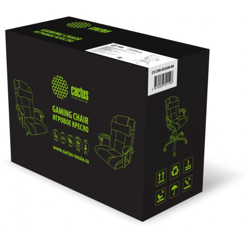 Кресло игровое Cactus CS-CHR-OC02M-BK черный эко.кожа