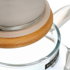 Чайник заварочный, 1000 мл, стекло Bonjart, с ситечком, бамбук (110-113)(499671)