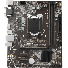 М/П SOC-1151v2 MSI H310M PRO-VDH H310 2xDDR4 mATX AC`97 8ch(7.1) GbLAN+VGA+DVI+H