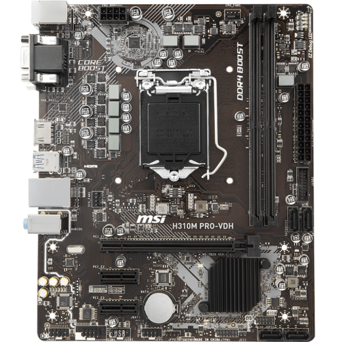 М/П SOC-1151v2 MSI H310M PRO-VDH H310 2xDDR4 mATX AC`97 8ch(7.1) GbLAN+VGA+DVI+H