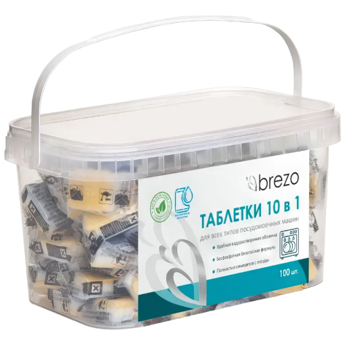 Таблетки для ПММ BREZO ALL IN 1 безфосфатные 100шт 97496