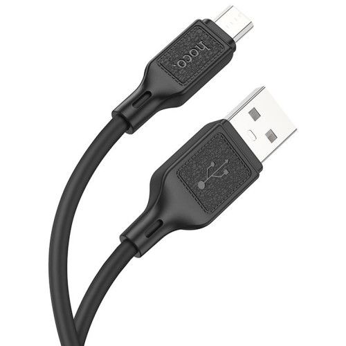 Кабель USB 2.0 A вилка - microUSB 1 м HOCO X90 силикон 2.4A (Black)