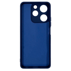 Бампер Tecno Spark 10 Pro 4G ZIBELINO Soft Matte синий с микрофиброй