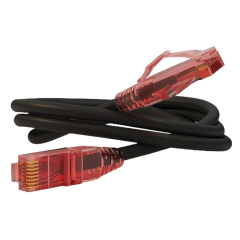 Кабель RJ-45 1 м Hyperline черный