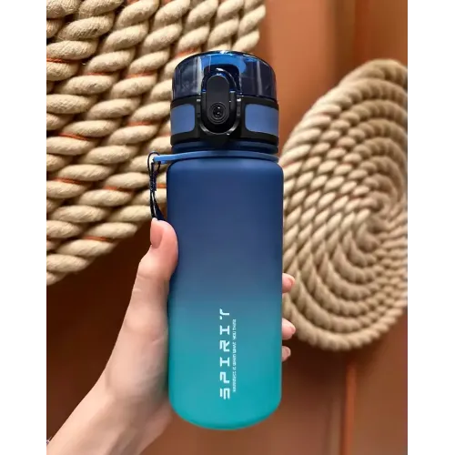 Бутылка для воды спортивная SPIRIT, зелено-синяя, 500 мл.