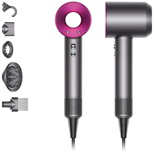 Фен Hair Dryer, проф., 5 магнит. насадок, розовый (HD15)(*7)
