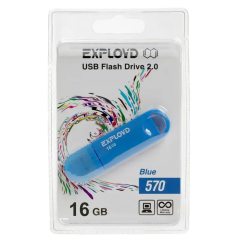 Карта USB2.0 16 GB EXPLOYD 570 синий