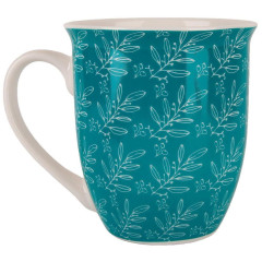 Кружка 500 мл., фарфор, Floristry 1360039-2, бирюзовая (485272)
