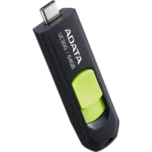 Карта USB3.2 64 GB ADATA UC300 (ACHO-UC300-64G-RBK/GN) Type-C черный/зеленый