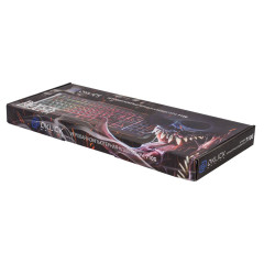 Клавиатура Oklick 710G черный/серый USB Multimedia LED